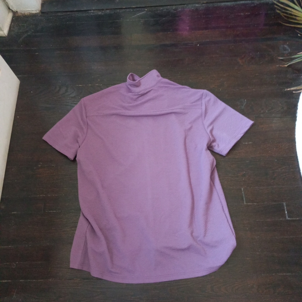 Negative Space Mens Casual Button Up Shirt Size Large Color Purple Side Pockets - Picture 6 of 7